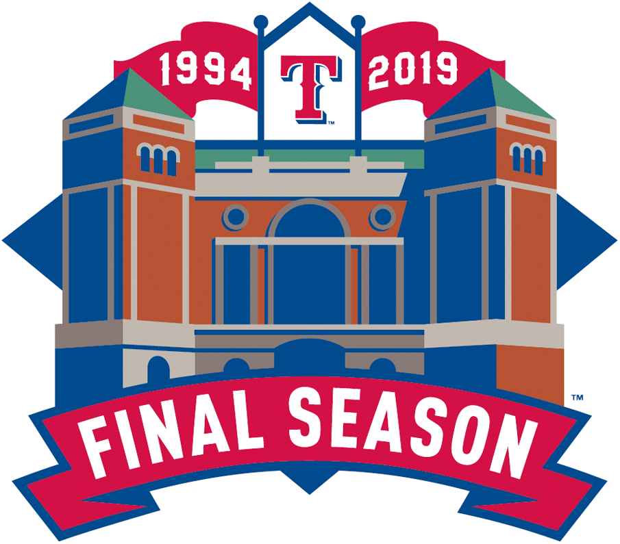 Texas Rangers 2019 Stadium Logo iron on paper